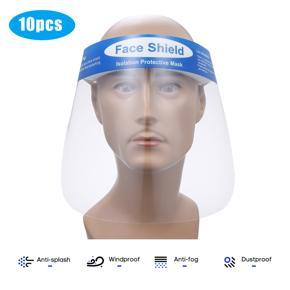 [10PCS]Face Shield Anti-Saliva Transparent Anti-Splash Splatter Full Isolation Dust-proof Protective Cover