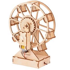 3D DIY Electric Craft Ferris Wheel Puzzle Game Wooden Model Building Kits Science Educational Toys for Kids Gift