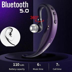 DASI Mini Earhook Wireless Bluetooth Headsets 360 Degree Rotation Driving Bluetooth Earphone Sport Waterproof Business Single Ear Earphone Stereo Bass Earbuds Handsfree Headset with Mic