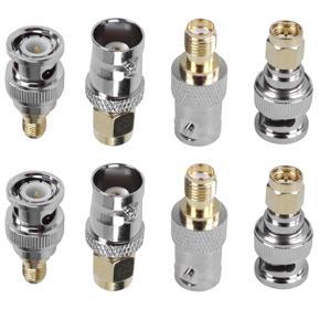 SMA to BNC Kits RF Coaxial Adapter Male Female Coax Connector 8 Pieces