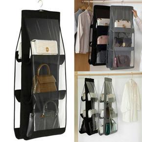 6 pocket Hanging Sorting Bag, transparent storage bag for closet, purse organization & miscellaneous goods - 02