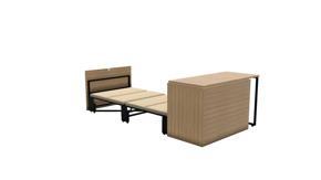 Saga-203-AT (Multipurpose Folding Bed+Table & Box) Set