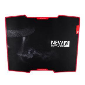 Professional Anti-Slip Gaming Mouse Mat Handmade Hemming Rubber Mousepad - black & red