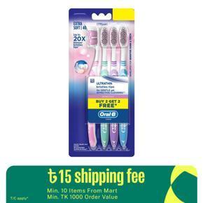 Oral-B Ultrathin Sensitive Toothbrush Buy 2 Get 2 Free (Extra Soft)