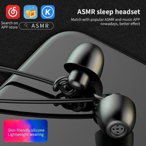 Universal 3.5mm Type-C Sleep Earphone Noise Reduction Soft Silicone Comfortable Wear  Bass HIFI Music Dual Earbuds In-ear Earphone with Mic