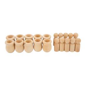 10Pcs Wooden Peg Dolls Personalization Cultivate Kids Ability For Friends