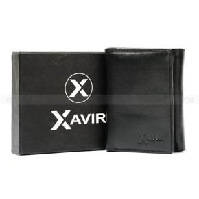 XAVIR Authentic Lather Wallet XW-07 Black