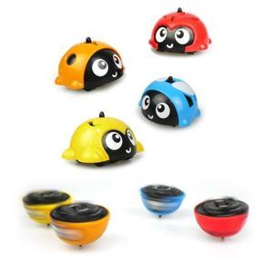 NEW Children's Multi-Function Competitive Cartoon Gyro Toy kids Ladybug Insect Car Baby Racing Collision Spinning Top Early Education - 1 Piece
