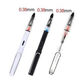 Fountain Pen-type Transparent Ballpoint Pen 0.38 3pcs