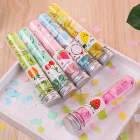 100 PCs Powerful and gentle flower mini paper soap portable mini flower paper soap random colour travelsoft papers of soap desposible flower design tube shaped bottle soap sheet for a shiny clean skin