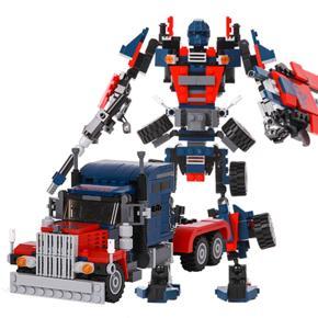 Plastic Stacking Blocks Bumblebee/Optimus Prime Robot Building Toys Transformation Blocking Toys