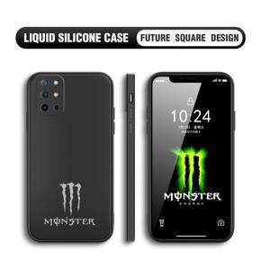 Hontinga for OnePlus 8T Case Fashion Monster Energy Silicone Square Edge Phone Cases Full Cover Camera Shockproof Protection Rubber Case