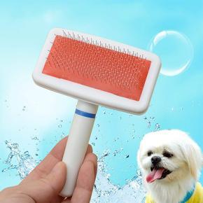 Pet Dog Cat Shedding Anti-Static Hair Fur Brush Needle Massage Comb Rake Tool White