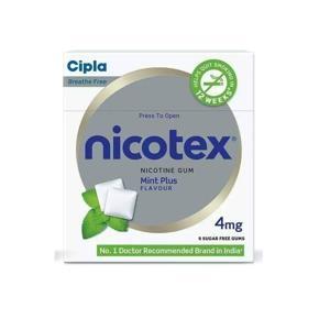 Cipla Nicotex 4 Mg Mint Plus Chewing Gum