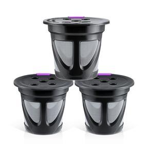 BRADOO 3PCS Reusable K Cup Compatible with Single Serve Coffee Maker Refillable K Cups Coffee Filters