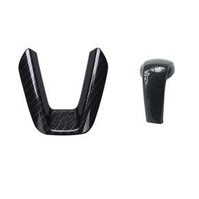 Steering Wheel Decoration Trim for Mazda 3 2018 Cx-5 2017 & Print Gear Shift Knob Cover Trim for Mazda 2 3 6 CX-3 CX-5