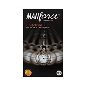 Manforce 3 in 1 Condoms (Ribbed, Contour, Dotted), Overtime Orange Flavoured pack of 10 Pieces