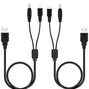 ARELENE Pack of 2 Portable USB Power Cord and Data Cable for Sony Psp 1000 2000 3000, Charging Cable 2-In-1