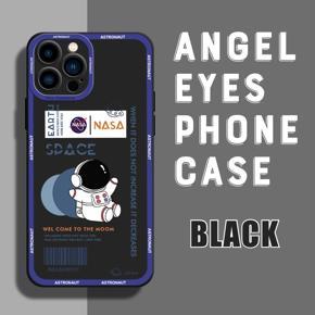 Hontinga for iPhone 12 Pro Max Back Cover Space Astronaut Case Camera Protection Soft Silicone TPU Phone Cases