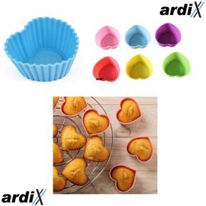 Reusable silicon Cupcake Liner Baking Cups 6 pcs Silicon Cup Cake Mold Medium Size Silicon Muffin Mold Nonstick Kitchen Baking Tools