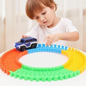 Magical Glow Race Track Set Track Car Flexible Glowing Track Toy Race Track Gifts toy LED Lights Set of Flexible Variable Tracks Neon Track Race for children -56 pcs