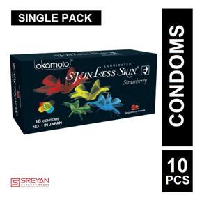 SkinLess Skin Strawberry 1350Dot Condoms - 10pcs Pack