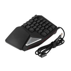 Delux T9 Plus 29 Keys Single Hand Mechanical Keyboard Usb Wired Keyboard - black