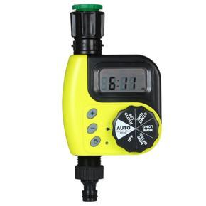 Automatic Water Timer Outdoor Garden Irrigation Controller 1-Outlet Programmable Hose Faucet Timer Garden Automatic Watering Device without bat-tery Yellow