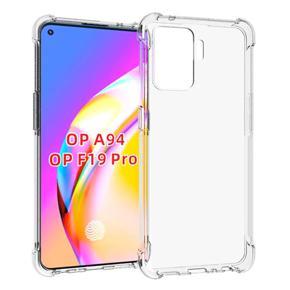 OPPO F19 Pro (4G) Luxury Airbag Crystal Clear Soft Rubber Silicone Transparent TPU Back Case