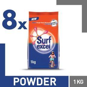 Pack of 8 Surf Excel - 1kg Quick Wash Formula