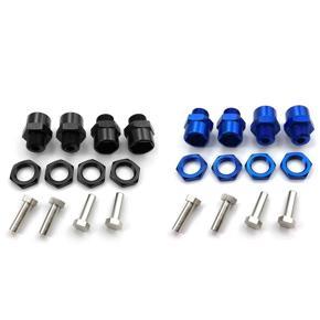 BRADOO- 2Set 17mm Extension Wheel Hex Hub Adapter for HSP 1/10 RC Car Buggy Bigfoot Truck Can Use 1/8 Tires,Dark Blue & Black