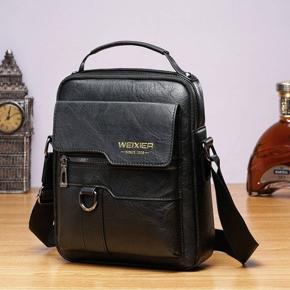 WEIXIER Designer Shoulder Bag For Men PU Leather Handbag Men's Crossbody Bags Travel bag