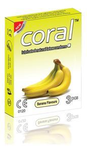 Coral-Banana Flavor Extra Performance Condom Full Box Pack-10*3x1 = 30 Piece