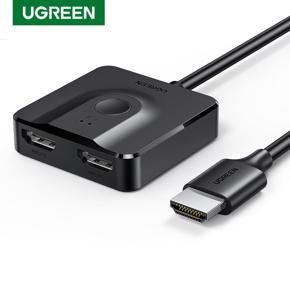 UGREEN 2 Port HDMI Switch 4K 60Hz Switcher Splitter Bi-Direction 1x2/2x1 Adapter HDMI Switcher for Switch Xbox PS4 Monitor TV Box 1m HDMI Cable