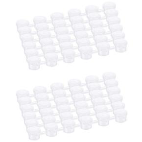 ARELENE 60 Strips 180 Pots Paint Pots Strips 3 Ml Mini Paint Pot Empty Paint Cups Crafts Plastic Storage Containers