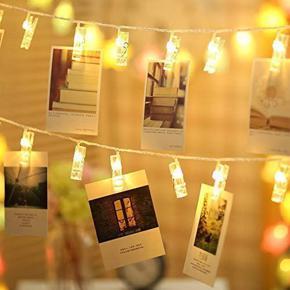 10 LEDs Photo Clips String Light , Photo Clip String Lights - Perfect Dorm Bedroom Wall Decor Wedding Decorations