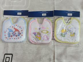 Pack of 3 - High Quality Baby Bibs - Absorable - For Girl And Boy - Cotton Bibs