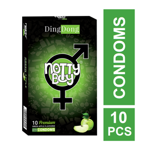 NottyBoy DingDong Green Apple Flavoured Condoms- 10Pcs Pack