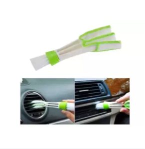 topshop 2 In1 Green Car Air-conditioner Outlet Dirt Duster Cleaner Brush Car Air Conditioning Vent Blinds Cleaning Brush Car Accessories