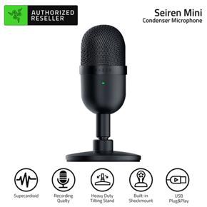 Razer Seiren Mini USB Condenser Microphone USB Powered Smart Noise Reduction Built-in Shock Mount for Live Broadcast/Song Recording Compatible for Windows/Mac