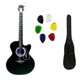 New Acoustic+Output system black guitar+bag+pick free