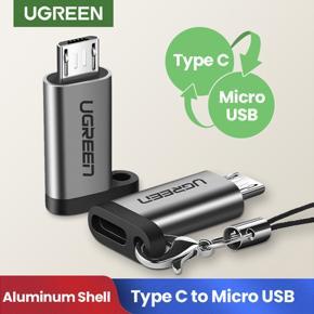 UGREEN USB C Female to Micro USB Male Cable Adapter For All of Handphone with Micro USB Interface Including Xiaomi Note3/ Huawei P9 lite/Nova 2i QC 2.0 Quick Charge Data Sync