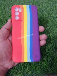 Rainbow Silicon Case Back Cover FOR Oppo A16