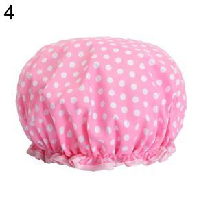 Women Double Layer Flower Dot Hair Fast Dryer Cap Spa Shower Bathing Wrap Hat