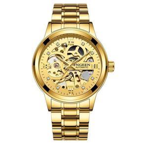 Mechanical Skeleton Wristwatch For Men Stainless Steel Wristwatch Luxury Brand Automatic Watch For Men