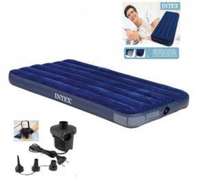 Single Air Bed with Pumpers - Blue