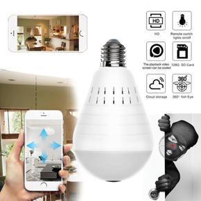 Bulb Lamp WI-FI IP Camera 960P HD Panoramic Fisheye Light 360 Degree Wireless Home Security CCTV Night Vision
