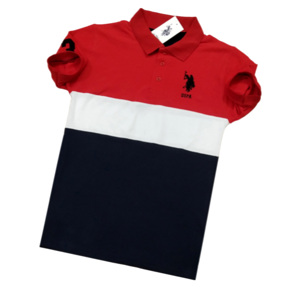 Soft and Comfortable Premium Quality Red Color Stylish and Fashionable Cotton Pk Polo T-Shirts for mens with white and Black Contrast.