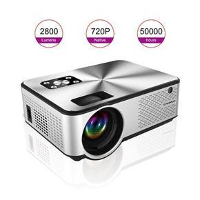 Cheerlux C9 2800 Lumens Mini HD Projector with Built-in TV Card - Silver