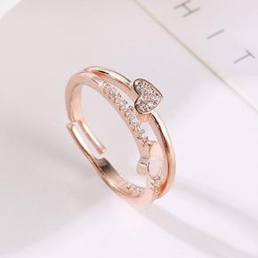 Adjustable Heart Shape New Finger Ring Opening Rings for Women New Collection - Finger Ring for Girls Simple Fashion